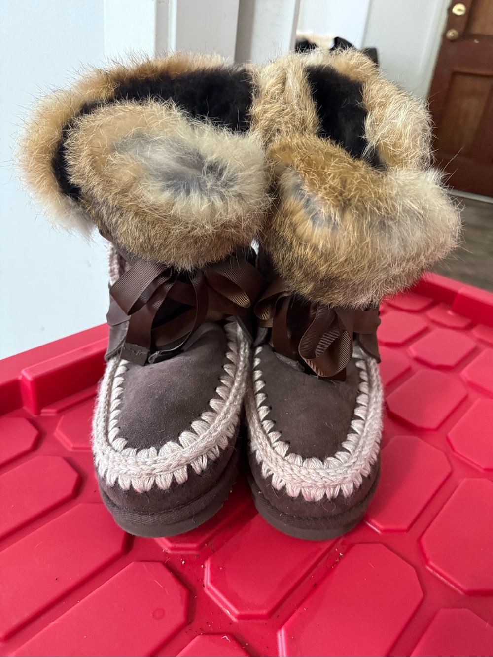 MOU Rabbit Fur Boots